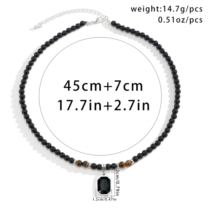 Accessoire Homme Perles Noires – Image 7