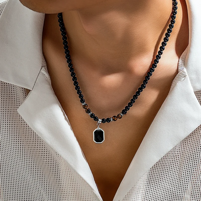 Accessoire Homme Perles Noires – Image 8