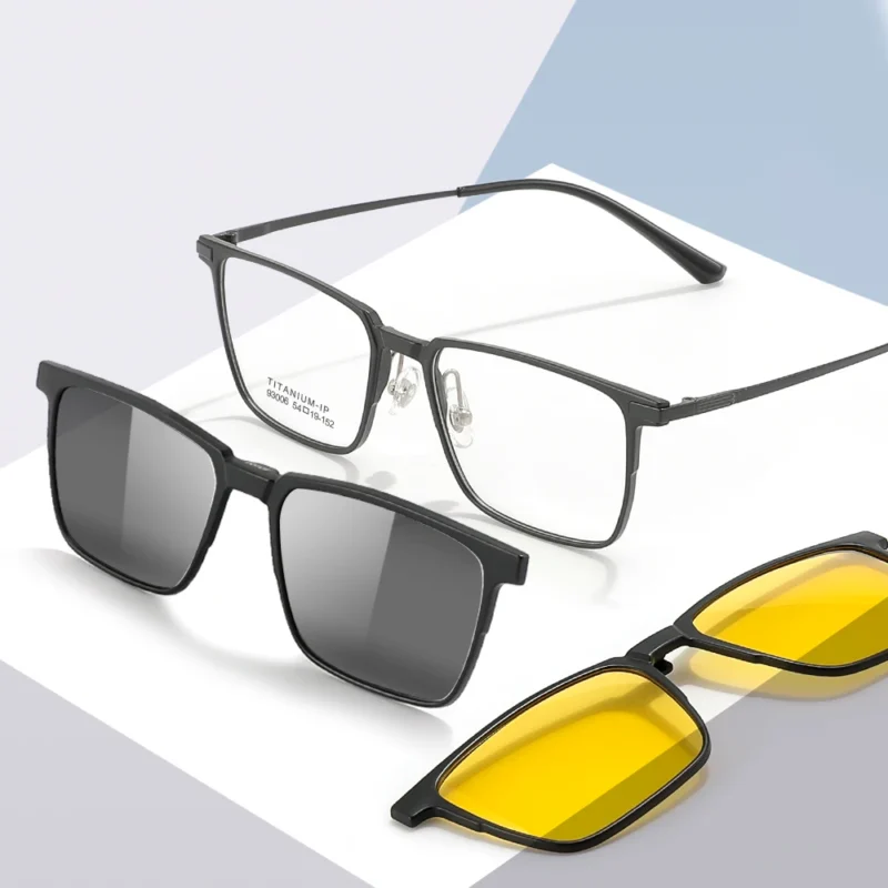 Lunettes Hommes Titanium Square